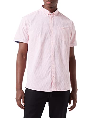 Pioneer Męska koszula z krótkim rękawem, kołnierzyk button-down, Cayenne Printed, S