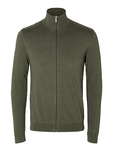 SELECTED HOMME Męska kurtka z dzianiny Zip-up, zielony (Ivy Green), XL