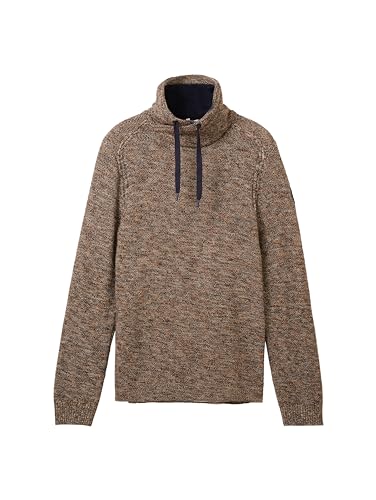 TOM TAILOR sweter męski, 34233 – Navy Brown Mouline, XXL
