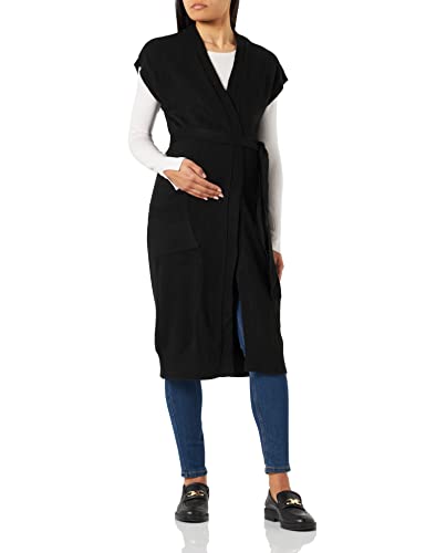 Supermom Damski kardigan Dunbar Sleeveless kurtka z dzianiny, Black-P090, XXS