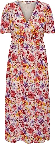 ONLY Sukienka damska ONLSTAR Life FIA S/S Maxi Dress PTM, Camellia Rose/AOP:Star Summer Flowers, XS, Camellia Rose/Aop:star Summer Flowers, XS