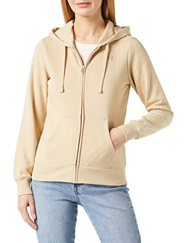 Champion Damska bluza Legacy Graphics Powerblend z zamkiem błyskawicznym, brązowa (taupe), L, Brązowy taupe, L