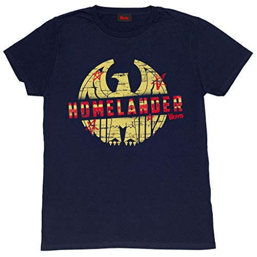 Popgear Męski T-shirt z logo 'The Boys Homelander' granatowy, granatowy, L