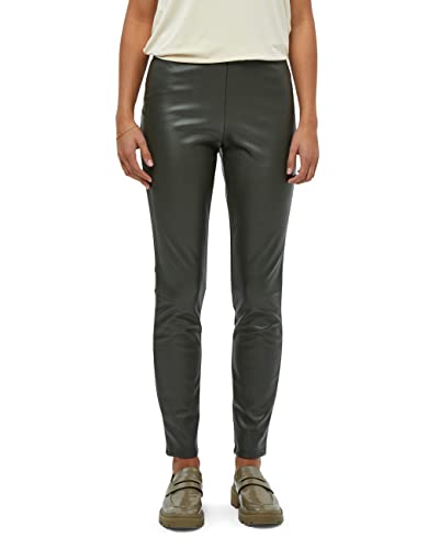 Peppercorn Damskie legginsy Linette PU, Beluga Green, XS, Beluga zielony, XS Szczupły