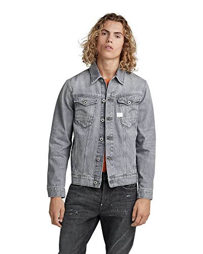 G-STAR RAW Męska kurtka Arc 3D Denim, szary (Faded Grey Limestone D109-d126), S