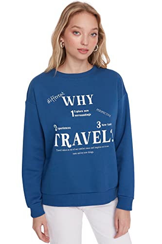 Trendyol Bluza damska, Indygo, S