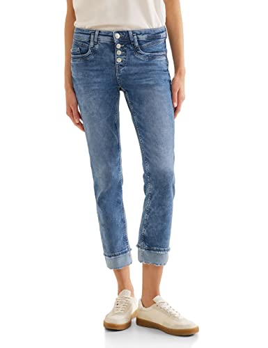 Street One damskie spodnie jeansowe 7/8, Authentic Bright Indigo Wash, 31W / 26L