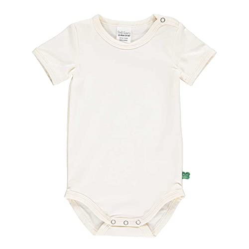 Fred's World by Green Cotton Unisex Baby Alfa S/S Body and Toddler Sleepers, Buttercream, 56
