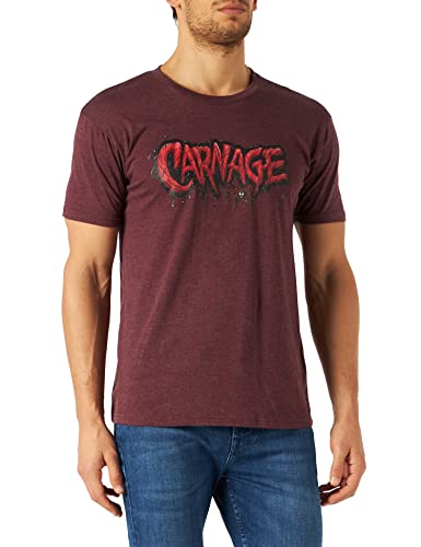Marvel Męski T-shirt, bordowy, L