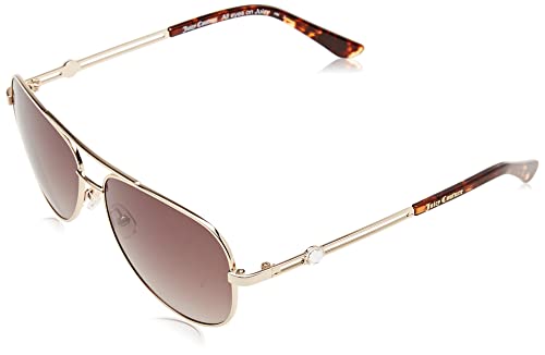 Juicy Couture Women's Aviator Sunglasses, 3YG/HA Light Gold, 58 Unisex, 3yg/Ha Light Gold, 58