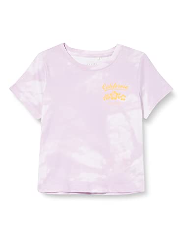 NAME IT Dziewczęca Nkfvelukka Ss Short Top H T-Shirt, Peyote Melange, 134/140 cm