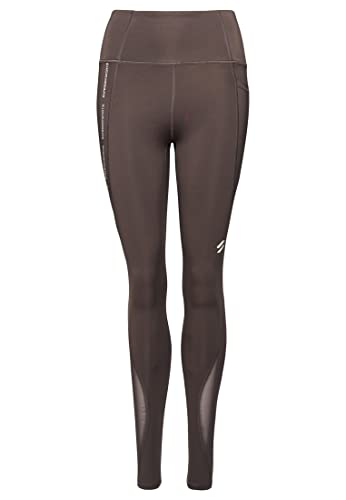 Superdry Active Mesh Full Length Tight Rajstopy damskie, Rock Dark Grey, 34
