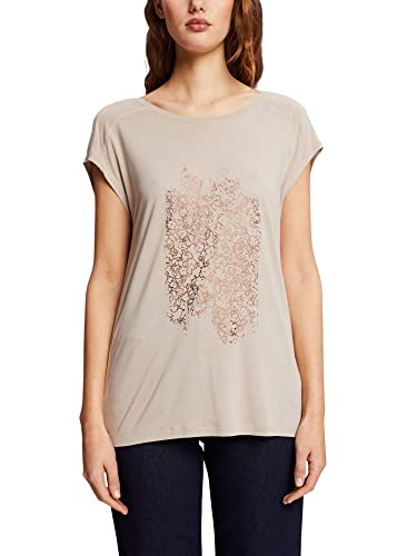 ESPRIT Collection Damska koszulka 043EO1K301, 261/LIGHT Taupe 2, M, 261/Light Taupe 2, M