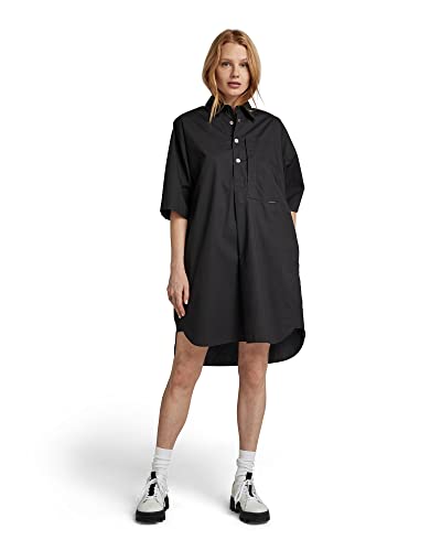 G-STAR RAW Damska koszulka 2.0 Casual Dress, czarna (dk Black 4481-6484), L, Czarny (Dk Black 4481-6484), L