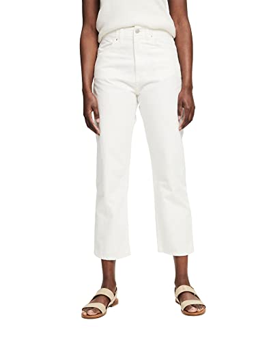 ESPRIT Spodnie damskie 052EE1B308, 100/WHITE, regularne