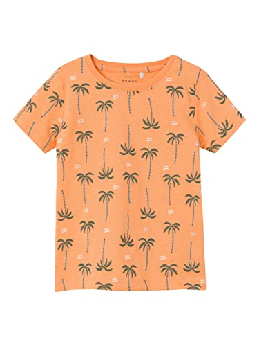 Bestseller A/S Chłopcy NMMVARGA SS TOP H t-shirt, Mock Orange, 92, Mock Orange, 92