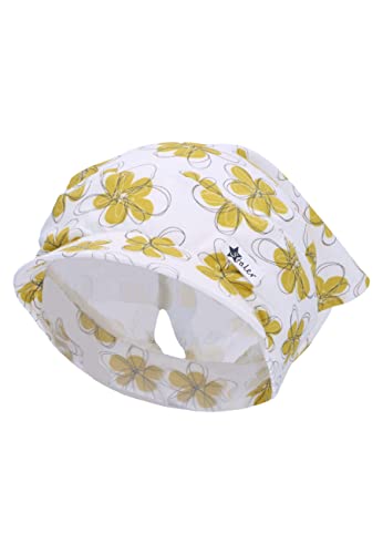 Sterntaler Unisex dziecięca chusta na głowę kwiaty czapka dziecięca, ecru, normalna, écru, 47
