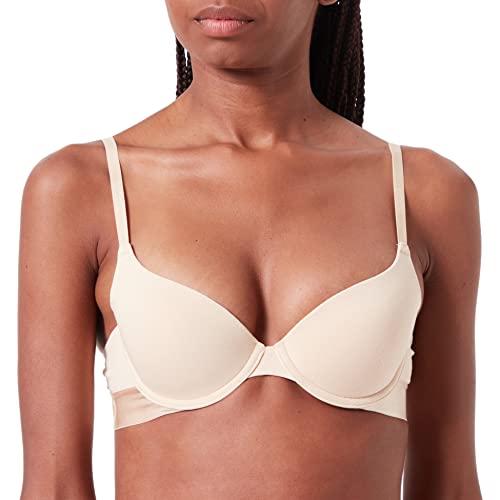 HUGO Biustonosz damski Underwire Bra Sporty z logo, Light Beige270, 80C
