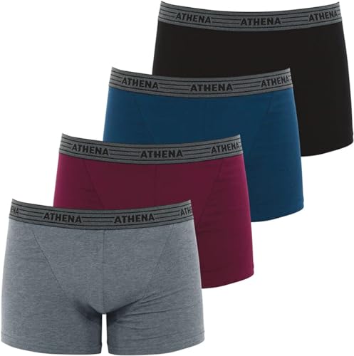 ATHENA - Zestaw 4 bokserów dla mężczyzn Eco Pack, Szary, 3XL