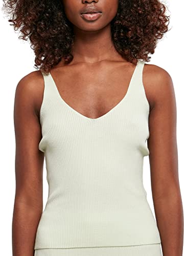 Urban Classics Women's Ladies Rib Knit Top T-Shirt, lightmint, XS