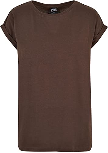 Urban Classics Damski t-shirt damski ze stretchu z dżerseju, brązowy, 4XL