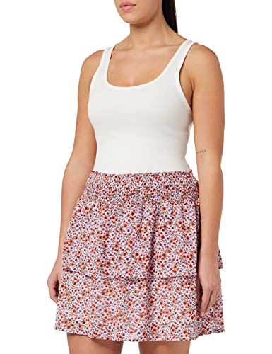 ONLY Damska spódnica Onlann Star Layered Smock Noos Ptm, Cloud Dancer/Aop:nanna Ditsy, 3XL