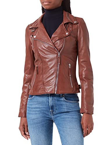 Freaky Nation Damska kurtka Biker Princess, brązowy (Dark Cognac 8903), XS