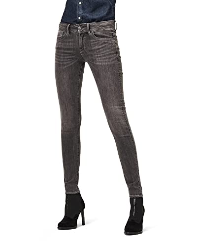 G-STAR RAW Lynn Mid Skinny Wmn Dżinsy damskie, Faded Black Magnet, 32W / 32L