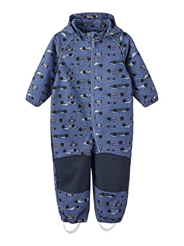 NAME IT Boy's NMMALFA Suit AOP FO NOOS kombinezon przeciwdeszczowy, niebieski Bijou Blue, 110, Bijou Blue, 110