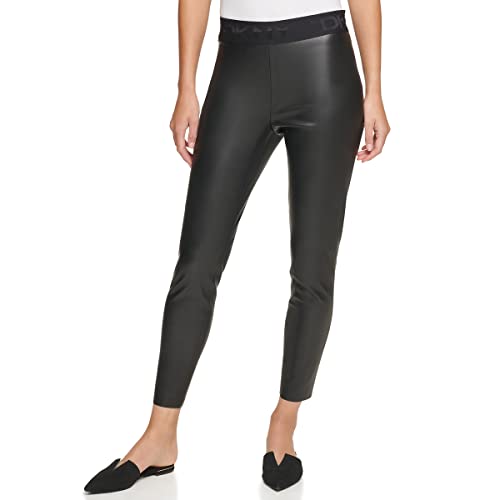 DKNY Damskie legginsy Pu Pull On, czarny, XS
