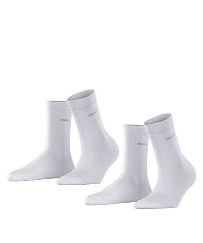 ESPRIT Kobiety Skarpety Basic Easy 2-Pack W SO Bawełna jednokolorowe 1 Para, Biały (White 2000), 35-38