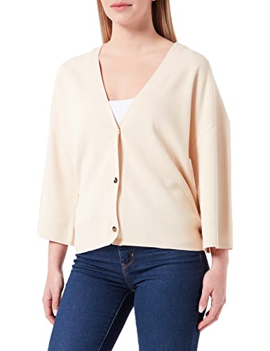 s.Oliver BLACK LABEL Damski kardigan z dzianiny rękaw 3/4, jasny żółty, M