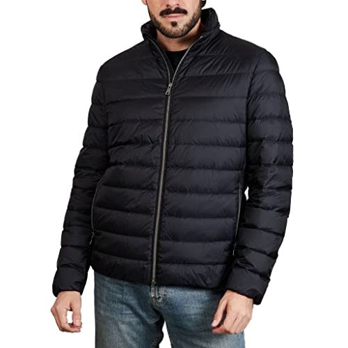 Geox Męski płaszcz M Dereck Down Coat, Sky Captain, 60