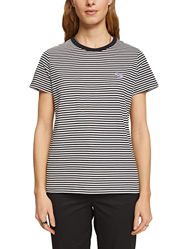 edc by ESPRIT T-shirt damski, 003/Black 3, L