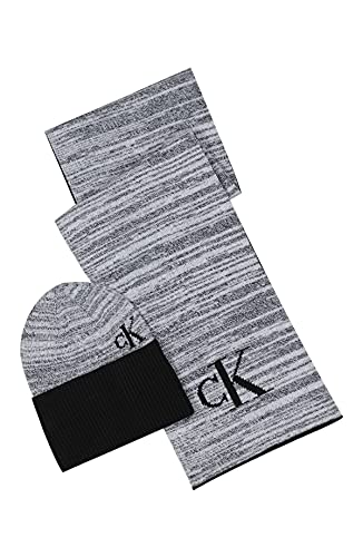 Calvin Klein Męska czapka z daszkiem, zestaw prezentowy, czapka zimowa, Wielokolorowe logo, jeden rozmiar