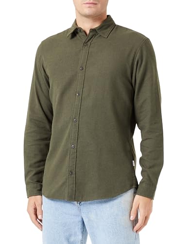 Bestseller A/S Męska koszula Jjplain Fall Solid Shirt Ls, Forest Night, M