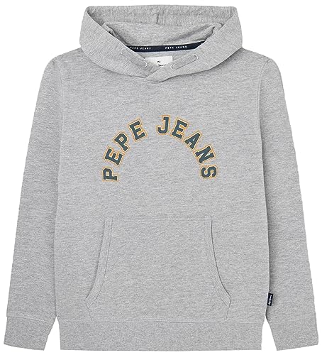 Pepe Jeans Chłopięca bluza z kapturem Nate, Szary (szary Marl), 14 Lat