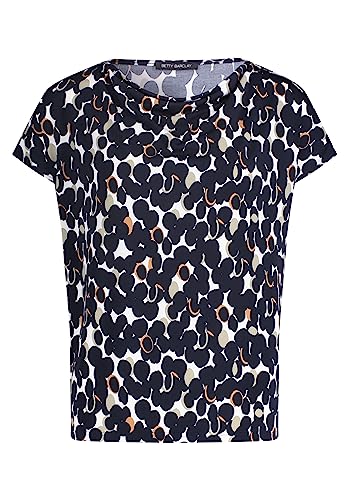 Betty Barclay Damska koszulka z nadrukiem z wycięciem w kształcie wodospadu, niebieski, 48