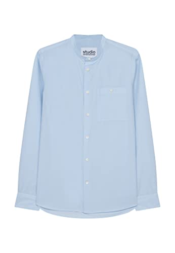 Seidensticker Męska koszula casualowa, regularna, z długim rękawem, jasnoniebieski, XXL