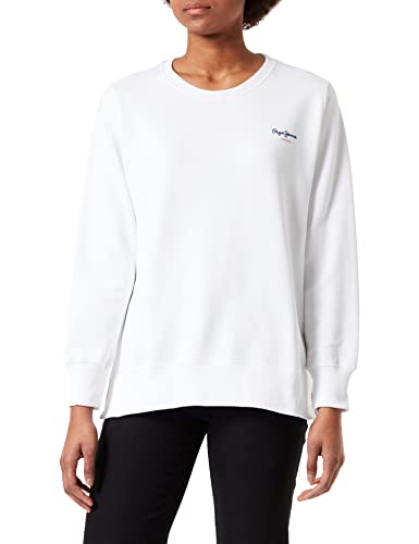 Pepe Jeans Damski sweter Calista Crew, 800 biały, XS