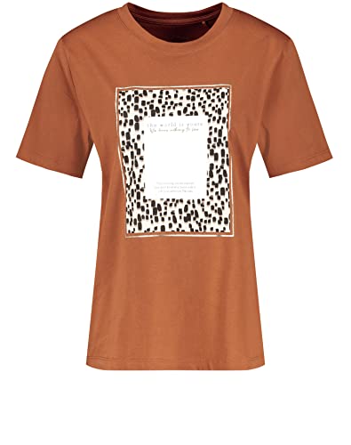 Taifun T-shirt damski, Wzór Soft Mocca, 40