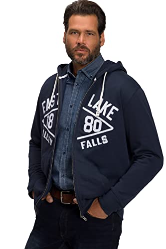 JP 1880 Męska kurtka z kapturem, denim, kaptur, kangur, bluza, granatowa, rozmiar 3XL, granatowy, 3XL