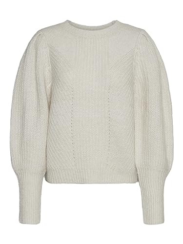bestseller a/s Damski sweter VMPEKAN LS O-Neck Blouse GA Boo, brzoza/szczegóły: W melanż, S