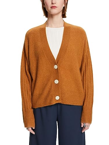 ESPRIT Damski kardigan z dzianiny, 235/karmel, S