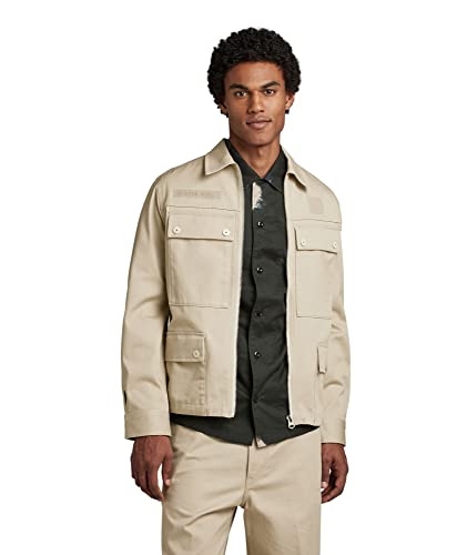 G-STAR RAW Męska kurtka JKT z zamkiem 4 pkt, beżowa/khaki (Dk Brick D22941-C900-1214), XXL, Beżowy/khaki (Dk Brick D22941-c900-1214)