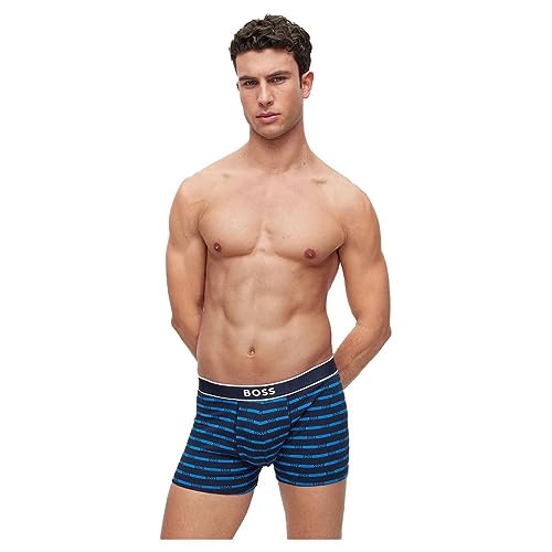 BOSS Men's 24 Print Trunk, Bright Blue, XL, jasnoniebieski