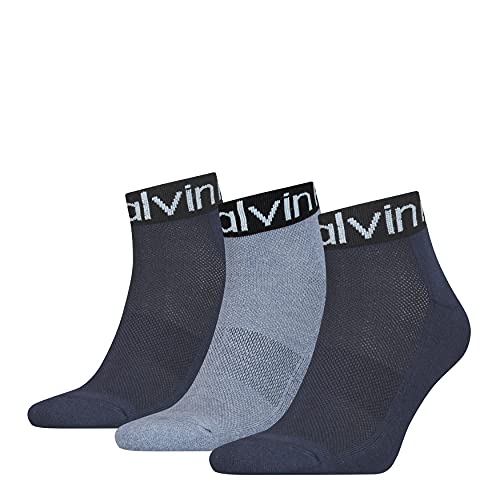 Calvin Klein Męski Quarter, granatowy/denim melanż, jeden rozmiar