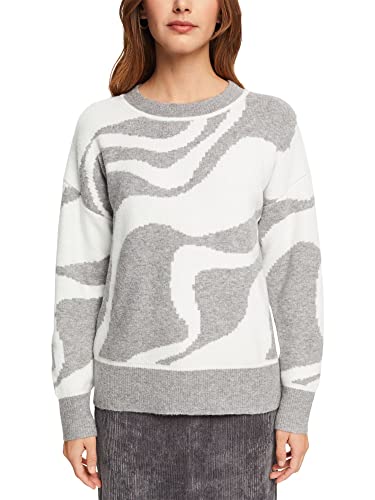 ESPRIT Damski sweter 112EE1I318, 038/MEDIUM Grey 4, XXL