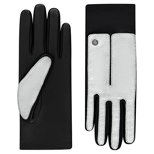 Roeckl Damskie skórzane rękawiczki Stockholm Touch, Srebrny wirtualny, 6.5