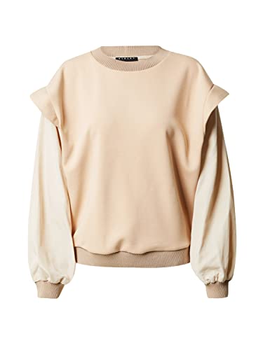 Sisley Bluza damska L/S 322WL102F, beżowa i biała, 902, XS